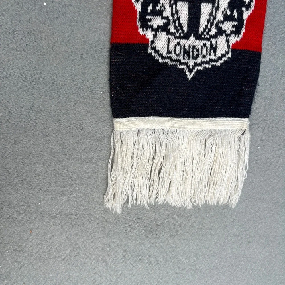 Vintage London Knights Ice Hockey Scarf Play Off Champions 2000 Navy Red White